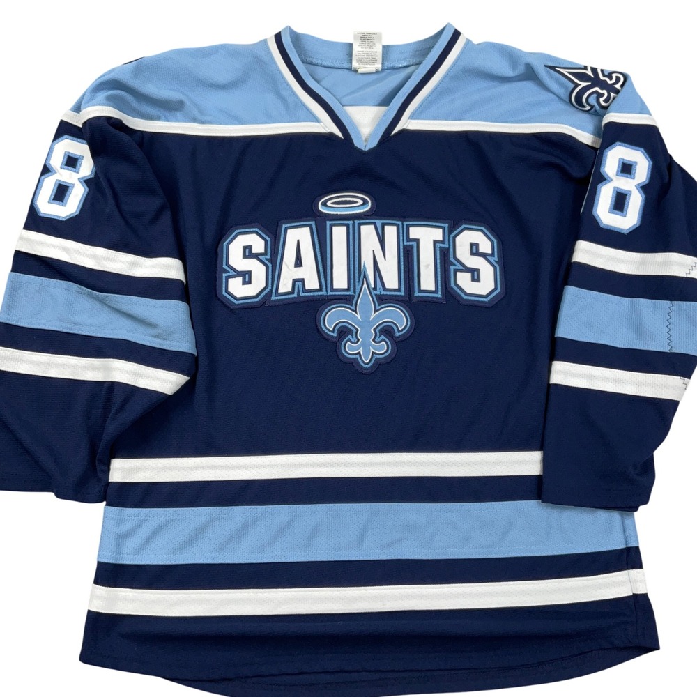 AK Athletic Knit‎ Hockey Jersey Men Medium Adult Saints Angus 98